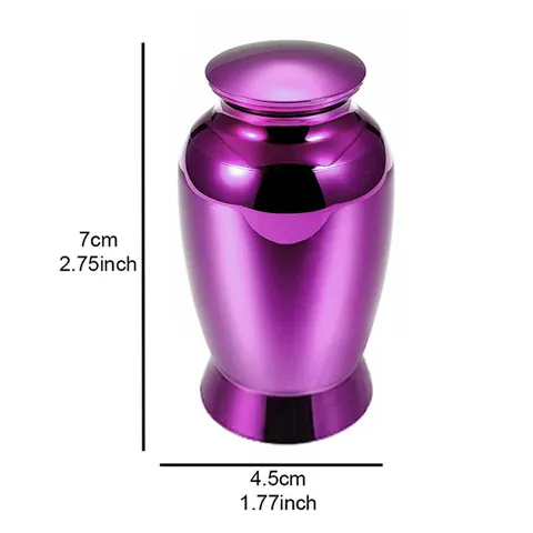 Small Cremation Urn For Human Ashes Or Pets Aluminum Alloy Memorial Funeral Casket For Relatives Polished Metal Keepsake Jar Home Decor Accents