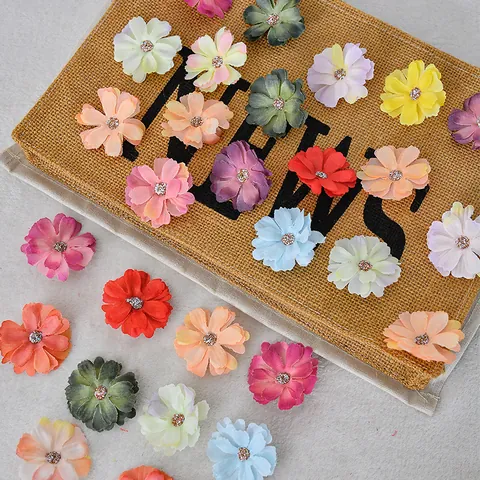 Artificial Daisy Flower Heads Silk Cloth Daisies For DIY Crafts Hair Accessories Wedding Party Decoration Clothing Scrapbooking