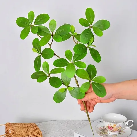 Artificial Pieris Japonica Stem Simulation Mangrove Green Plant Branch For Home Decor Living Room Office Desktop Table Decoration