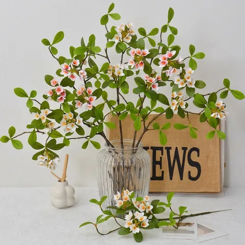 Handmade PVC Artificial Island Spring Flower Realistic Real Touch Fake Flower Stem For Home Wedding Photography Decoration Arrangement
