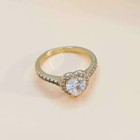 Bague Luxe Carré Coeur Zircone Plaquée Or Femme Mode Personnalité Serpent Bague Douce Fraîche Bijoux Femme Bague en Cuivre