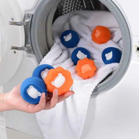 Reusable Panda Shape Laundry Ball Sponge Anti-tangling Hair Catcher Washing Machine Cleaning Ball Home Laundry Supplies Accessories