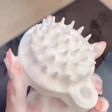 Brosse à Shampooing Masseur de Cuir Chevelu en Silicone Style Japonais Peigne Manuel de Lavage des Cheveux Massage de la Tête pour Nettoyage en Profondeur