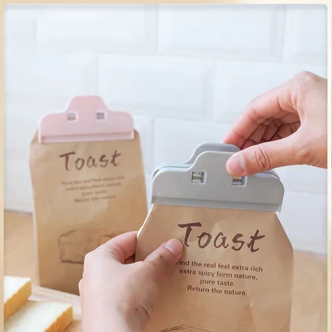 Japanese Style Plastic Food Sealing Clip For Kitchen Snacks Bread Bag Portable Moisture-Proof Seal Clamp Home Storage Accessory