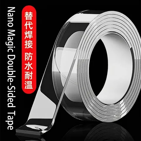 Transparent Nano Tape Double Sided Strong Adhesive Traceless Washable Acrylic Gel Tape For Home Office Kitchen Use Mounting