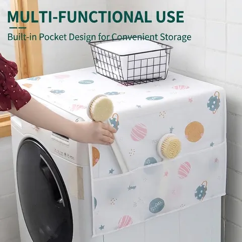 Kühlschrank Staubschutz Wasserdicht PVC Staubdichter Protektor Mit Aufbewahrungstaschen Modern Minimalistisch Heim Küche Gerät Abdeckung