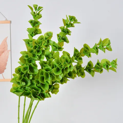 Hoja de Eucalipto Artificial Simulación de Verdor Decoración Nórdica para el Hogar Arreglo de Boda Tallos de Plantas de Plástico Realistas