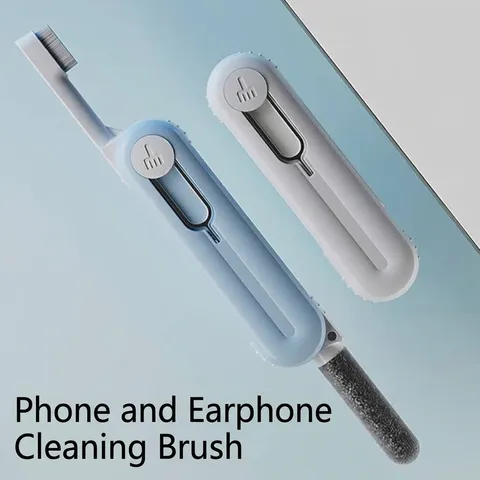 Kit de Brosse de Nettoyage Multifonctionnel Pour Écouteurs Avec Fente de Rangement Carte SIM 3 En 1 Outil de Nettoyage Portable Pour Mobile