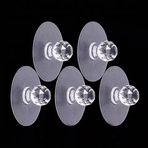 Multifunktionaler Selbstklebender Hilfsgriff Lochfrei PVC PP Kristalldesign Ziehgriff Für Schublade Glastür Kleiderschrank