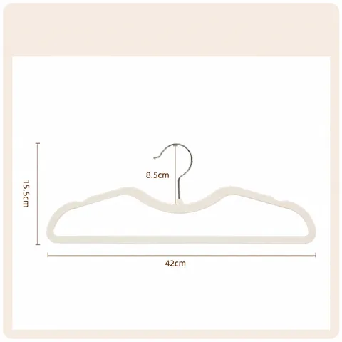 Non-slip Flocked Velvet Clothes Hangers Short Neck Space Saving Hangers For Wardrobe Closet Organizing Non-marking Hanger Set