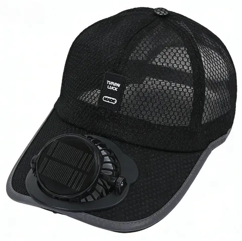 Adult Summer Solar Powered Fan Hat Breathable Mesh Baseball Cap Sun Protection Outdoor Adjustable Cooling Hat For Men Women