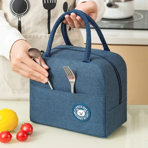 Insulated Lunch Bag Oxford Cloth Thermal Portable Bento Pouch Waterproof Cooler Tote Bag For Work School Picnic Men Women Kids Cartoon Animal Pattern