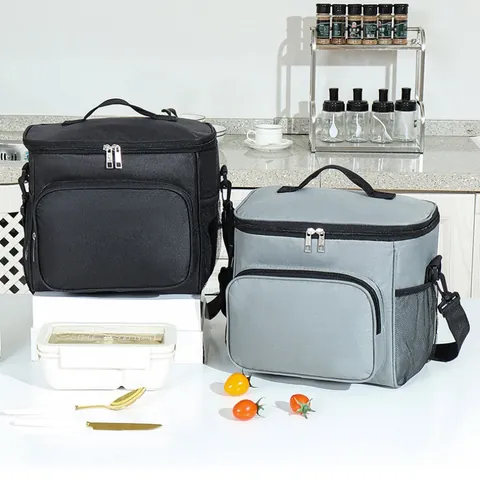 Large Insulated Lunch Bag Oxford Cloth Thermal Cooler Box Portable Waterproof Bento Tote Bag For Work School Picnic Outdoor Camping