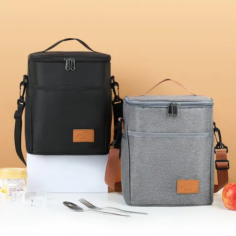 Oxford-Gewebe Isolierte Lunchtasche Mit Verstellbarem Schultergurt Tragbare Thermokühltasche Für Büro Picknick Outdoor Reisen Unisex