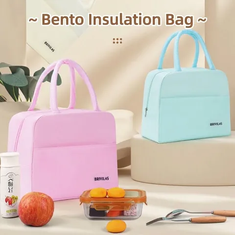 Portable Thermal Lunch Bag Waterproof Oxford Cloth Insulated Bento Tote For Work School Commute Office Travel Outdoor Food Bag