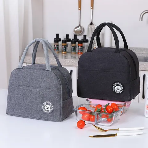 Insulated Lunch Bag Oxford Cloth Thermal Portable Bento Pouch Waterproof Cooler Tote Bag For Work School Picnic Men Women Kids Cartoon Animal Pattern