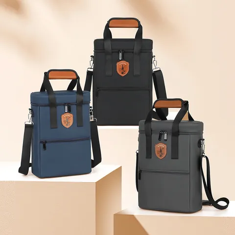 Isolierte Weintasche Mehrflaschen Kapazität Tragbare Kühltasche Mit Schultergurt Für Outdoor Picknick Reise Camping