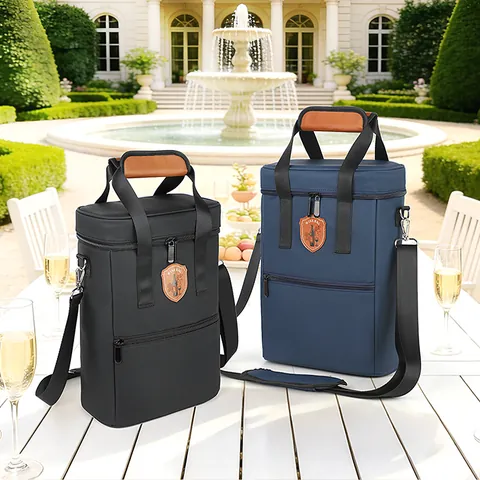 Isolierte Weintasche Mehrflaschen Kapazität Tragbare Kühltasche Mit Schultergurt Für Outdoor Picknick Reise Camping