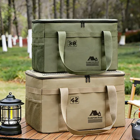 Large Capacity Tactical Outdoor Camping Equipment Storage Bag Waterproof Oxford Cloth Organizer For Cookware Tableware