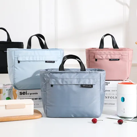 Waterdicht Oxford Stof Geïsoleerde Lunchtas Grote Capaciteit Verdikte Handgedragen Bento Tas Voor Werk School Picnic