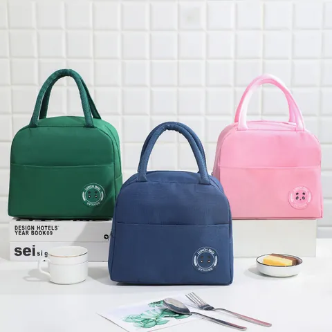 Geïsoleerde Lunchtas Waterdichte Oxford Stof Draagbare Thermische Bento Box Tote Koeltas Voor Studenten En Kantoormedewerkers
