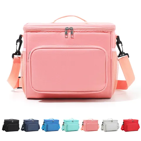 Large Capacity Insulated Lunch Bag Oxford Cloth Portable Thermal Cooler Bag For Picnic Camping Outdoor Office Men Women