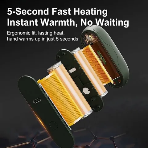 Magnetic Separation Rechargeable Hand Warmer Portable Digital Display Electric Heater Fast Heating Power Bank For Winter Outdoor