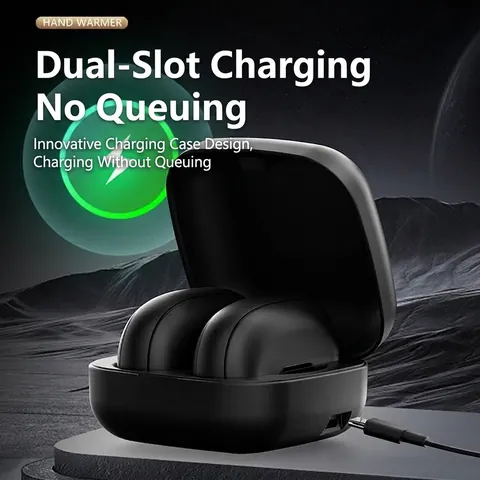 Portable Magnetic Hand Warmer 2-In-1 Digital Display Rechargeable Hand Warmer With Charging Case Flashlight Electric Heater Winter Gift