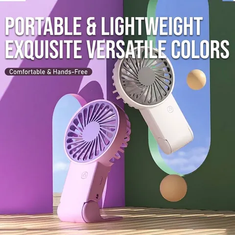 Mini Ventilateur Portable USB Rechargeable Pliable 3 Vitesses Silencieux Ventilateur de Bureau Personnel Pour Bureau Extérieur