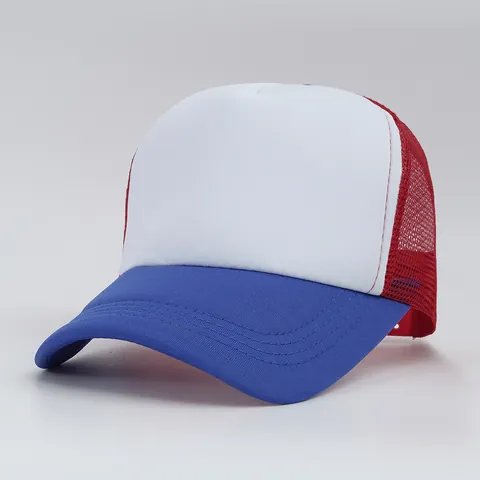 Unisex Mesh Trucker Hat Breathable Adjustable Baseball Cap Solid Contrast Color Hip Hop Streetwear Outdoor Camping Sun Hat