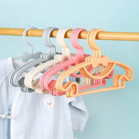Schleifen Kinderkleiderbügel Rutschfeste Babybügel Langlebige PP Kunststoff Kleiderbügel Für Neugeborene Kinder Kleiderschrank
