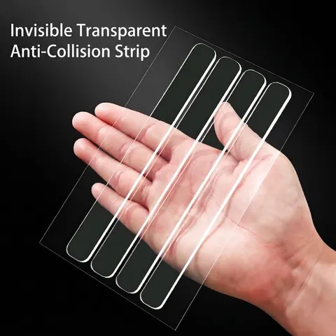 Transparent PVC Anti-Collision Strip For Door Handle Refrigerator Cabinet Wall Protection Silent Buffer Strip Furniture Guard Protector