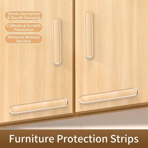 Transparent PVC Anti-Collision Strip For Door Handle Refrigerator Cabinet Wall Protection Silent Buffer Strip Furniture Guard Protector