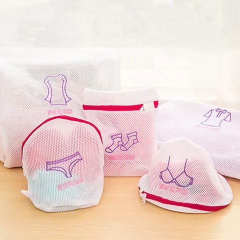 Japanischer Bestickter Feinmaschiger Verdickter Wäschesack Für Unterwäsche BH Socken Hemd Schutzwaschnetz