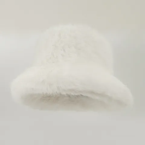 Damen Mode Plüsch Fischerhut Einfarbig Kunstpelz Warm Weich Anglerhut Für Winter Täglich Pendeln Elegante Dame Kopfbedeckung
