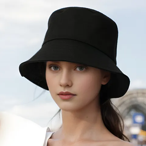 Fashion Unisex Solid Color Bucket Hat Short Brim Foldable Sun Hat Portable Outdoor Commuter Fisherman Cap For Men Women