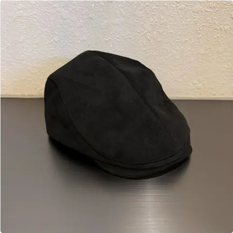 Women Retro Faux Suede Ivy Cap Newsboy Hat Japanese Style Literary Beret Fall Winter Warm Flat Cap Solid Color Headwear