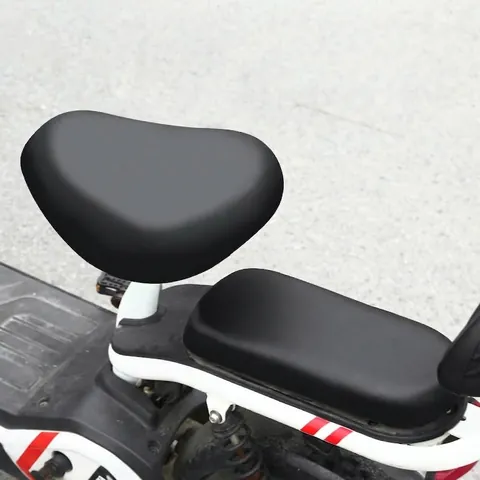 Funda de Asiento Universal para Bicicleta Eléctrica Impermeable Protección Solar de Cuero PU Cubierta Protectora para Moto Scooter Negro