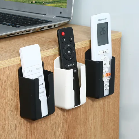 Wall Mounted Remote Control Storage Box PP Plastic No Drill Remote Organizer Holder For TV Air Conditioner Home Phone Shelf