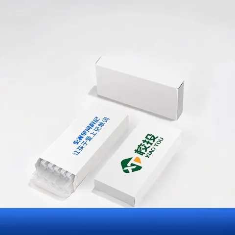 Customizable White Cardstock Pen Packaging Box Universal Flat Paper Case For Multiple Pens Office School Stationery Gift Box