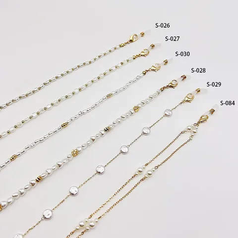 Handgefertigte Künstliche Perlen Brillenkette Mehrzweck Maskenband Halskette Für Damen Legierung Acrylperlen Dekorative Brillen Zubehör