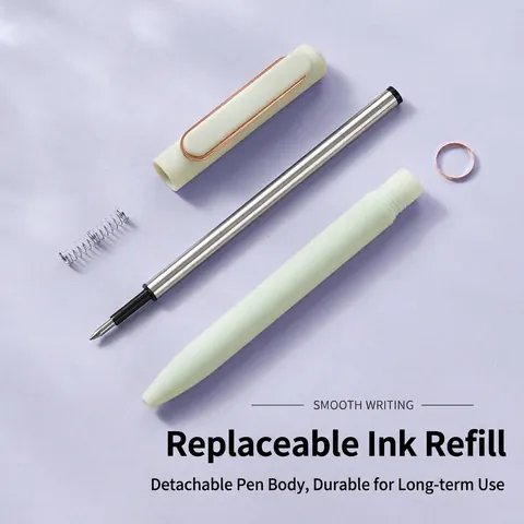 Retractable Gel Pens Morandi Colors Neutral Writing Pens Metal Clip Fine Point Office School Stationery Aesthetic Pens