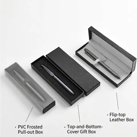 Business Minimalist Push Type Gel Ink Pen Matte Finish 0.5mm Bullet Tip Office Signing Pen Plastic Body Metal Clip