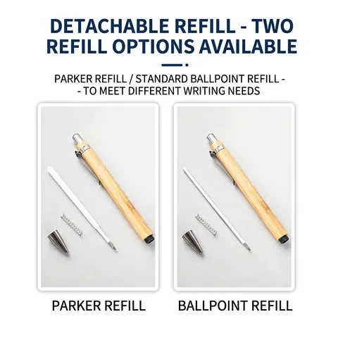 Bolígrafo de Madera de Bambú Ecológico Bolígrafo de Firma Promocional para Negocios Recarga Tipo Parker Papelería