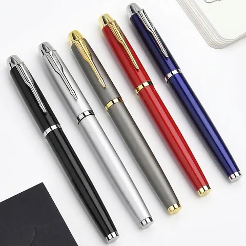Business Metal Rollerball Pen Minimalist Signet Pen Stainless Steel Nib Office Supplies Writing Tool Smooth Black Ink