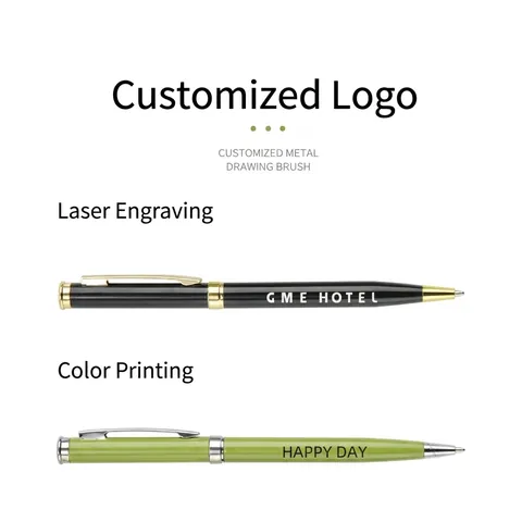 Classic Metal Twist Ballpoint Pen High End Business Executive Signature Pen for Office Hotel Meeting Gift Stationery