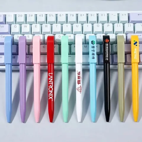 Solid Color Plastic Ballpoint Pen With Touch Screen Stylus Function Smooth Writing Signature Pen For Office School Supplies Gift