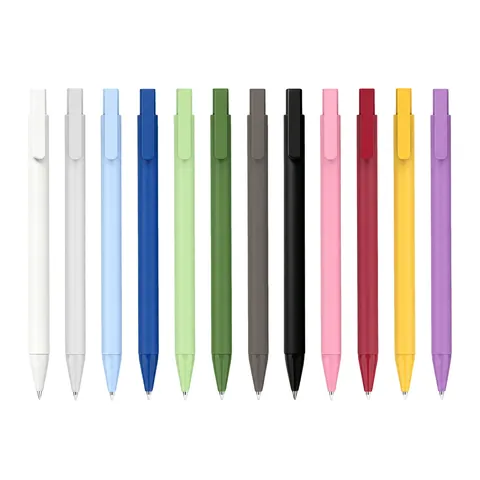 Bonbonfarbe Einziehbar Gelschreiber 0.5mm Kugelschreiberspitze Glattes Schreiben Kunststoff Mattes Gehäuse Minimalistisch Büro Schüler Schreibwaren Tinte Stift