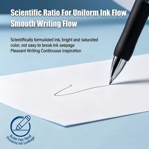 Retractable Gel Pen Black Ink Business Office Writing Pens Smooth Writing Signet Pen With Silicone Grip Bullet Tip