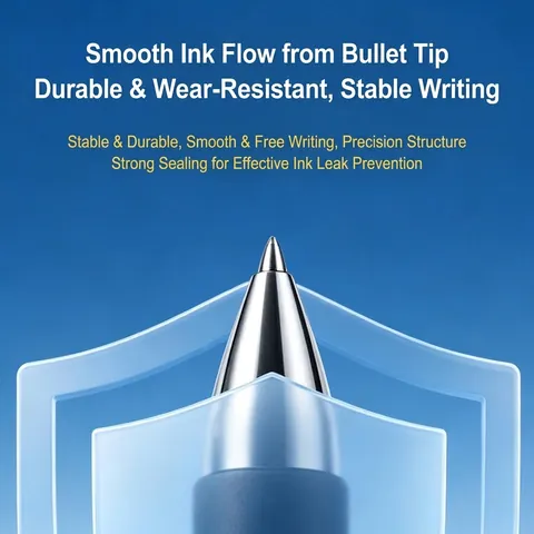 Retractable Gel Pen Black Ink Business Office Writing Pens Smooth Writing Signet Pen With Silicone Grip Bullet Tip